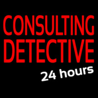 Consulting Detective 24 Hours Neonskylt
