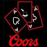 Coors Ace And Poker Neonskylt