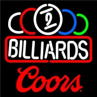 Coors Ball Billiard Te t Pool Neon Beer Sign Neonskylt