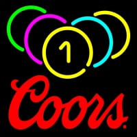 Coors Billiard Rack Pool Neon Beer Sign Neonskylt