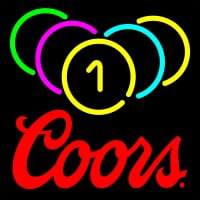 Coors Billiard Rack Pool Neon Beer Sign Neonskylt