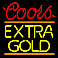 Coors E tra Gold Beer Sign Neonskylt