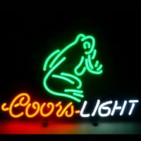 Coors Frog Öl Bar Öppet Neonskylt