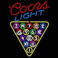 Coors Light Billard Pool Ball Neonskylt