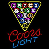 Coors Light Billard PoolBall Neonskylt