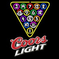 Coors Light Billard Poolhall Ball Neonskylt