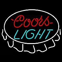 Coors Light Bottlecap Beer Sign Neonskylt