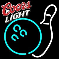 Coors Light Bowling Neon White Sign Neonskylt