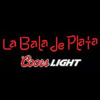 Coors Light La Bala de Plata Beer Real Neon Glass Tube Neonskylt