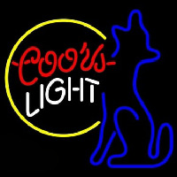 Coors Light Moon Coyote Neonskylt