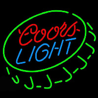 Coors Light Open Bottlecap Beer Sign Neonskylt