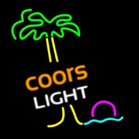 Coors Light Palm Tree Neonskylt