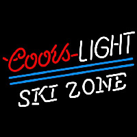 Coors Light Ski Zone Beer Sign Neonskylt