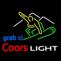 Coors Light Snowboarder Beer Neonskylt