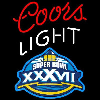 Coors Light Super Bowl X  vii Beer Sign Neonskylt