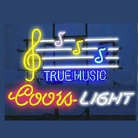 Coors True Music Öl Bar Öppet Neonskylt