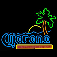 Corona Beach Sunset Tree Beer Sign Neonskylt