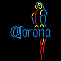 Corona Blue Parrot Beer Sign Neonskylt