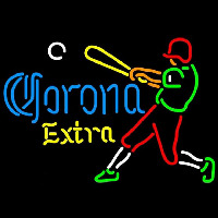 Corona E tra Baseball Player Beer Sign Neonskylt