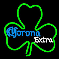 Corona E tra Green Clover Beer Sign Neonskylt