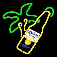 Corona E tra Palm Tree Bottle Beer Sign Neonskylt