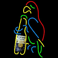 Corona E tra Parrot Bottle Beer Sign Neonskylt