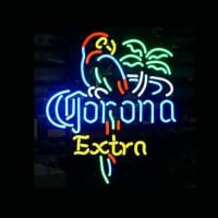 Corona Extra Parrot Öl Bar Öppet Neonskylt