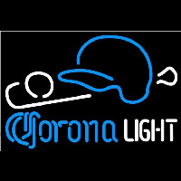 Corona Light Baseball Beer Sign Neonskylt