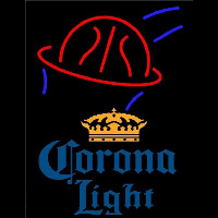 Corona Light Basketball Beer Sign Neonskylt