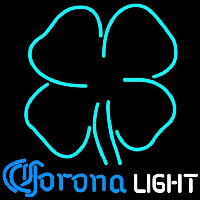 Corona Light Clover Beer Sign Neonskylt