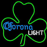 Corona Light Green Clover Beer Sign Neonskylt