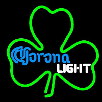 Corona Light Green Clover Beer Sign Neonskylt