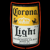 Corona Light Label Beer Sign Neonskylt
