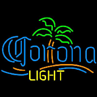 Corona Light Palm Tree Beer Sign Neonskylt