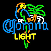 Corona Light Parrot Palm Tree Beer Sign Neonskylt