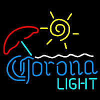 Corona Light Umbrella with Sun Beer Sign Neonskylt