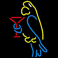 Corona Parrot Martini Glass Beer Sign Neonskylt