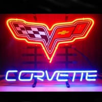 Corvette Butik Öppet Neonskylt