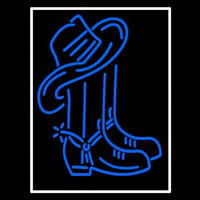 Cowboy Boots Logo Neonskylt