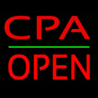 Cpa Block Open Green Line Neonskylt
