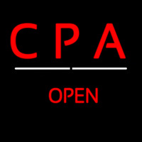 Cpa Open White Line Neonskylt