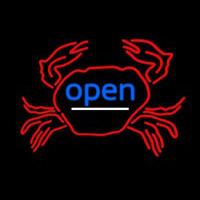 Crab Open Neonskylt