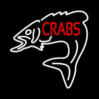 Crabs With Fish Logo Neonskylt
