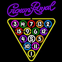 Crown Royal 15 Ball Billiards Pool Beer Sign Neonskylt