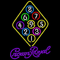 Crown Royal Ball Billiards Rack Pool Beer Sign Neonskylt
