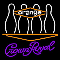Crown Royal Bowling Orange Beer Sign Neonskylt