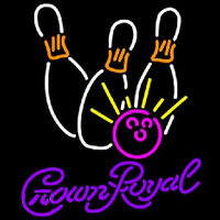 Crown Royal Bowling White Pink Beer Sign Neonskylt