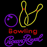 Crown Royal Bowling Yellow Beer Sign Neonskylt