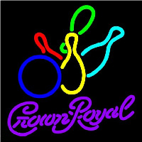 Crown Royal Colored Bowlings Beer Sign Neonskylt