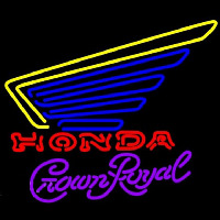 Crown Royal Honda Motorcycles Gold Wing Beer Sign Neonskylt